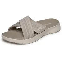 SKECHERS Damen Go Walk Flex Sandal Impressed Flat, Braun, 38 EU