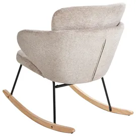 Beliani Schaukelsessel VIKEN Polyester 66 x 87 x 74 cm Taupe