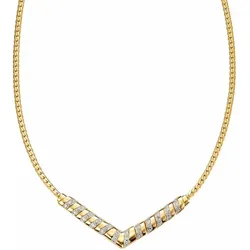 Kette ohne Anhänger »Schmuck Geschenk Silber 925 Halsschmuck Halskette«, mit Diamanten, 272607-0 silberfarben-gelbgoldfarben