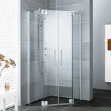 Kermi Pasa XP Fünfeck-Duschkabine mit Pendeltür 90 x 90 cm PXF40090201PK