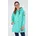 Regenjacke Damen Gr 52 XXL türkis Obermaterial 100 Polyurethan Futter 100 Polyester figurumspielend gerader Abschluss mit Druckknopf Jacken Regenjacke