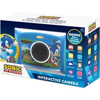 Kids Licensing - Interaktive Kinderkamera Sonic 1080p Videoauflösung, 4-facher Zoom, 5 Filter und Effekte, 4 Spiele für Kinder, 2-in-1-Display, mit Karte