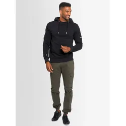 Kapuzenpullover ALESSANDRO SALVARINI "ASCalgarii", Herren, Gr. S (48), schwarz, Obermaterial: 65% Baumwolle, 35% Polyester, Pullover Hoodie Sweatshirt