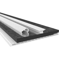 HEXIM PVC Rollladenkastendeckel Komplettset, Rollladenkastendeckel, Aufnahmeprofil & Rollladentraverse, Länge: 1000 - 2000mm, Breite: 120 - 320mm,...