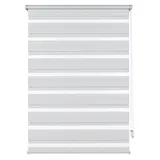 Deco Company Duo Klemmrollo, Doppelrollo, Rollo für Fenster ohne Bohren, Alle Montage-Teile inklusive, Polyester, 50 x 150 cm, Weiß