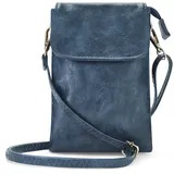 Woodland Leathers Handytasche, Crossbody-Tasche für Damen, veganes Leder, Handygeldbörse, Geldbörse, kleine Umhängetasche, passend für alle Handytaschen für Damen, Crossbody mit - S