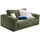 KAWOLA Doppelsessel MADELINE Cord 170 x 86 x 0 cm Olivgrün mit Kissen, Rollen