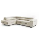 storez24 Eckcouch Textil 3-Sitzer Beige