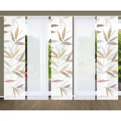 Schiebegardine HOME IN GREEN "RANDOW" Gr. 1, bunt, B:60cm H:245cm, Polyester, Gardinen, SET DIGITALDRUCK,BAMBUSOPTIK RECYCELT