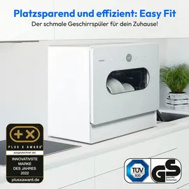 Medion DWT51 Mini Geschirrspüler (freistehend, 550 mm, Weiß)