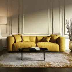 Kadima Design Wohnzimmer-Teppich Modern  160x230cm, Florhöhe 1,1cm  Senfgelb  Strapazierfähig  Fußbodenheizung  TIBER-Rieti Kollektion