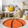 KADIMA DESIGN Spielteppich, MATREI in Orange, mit Basketball-Motiv, Ø 120 cm,