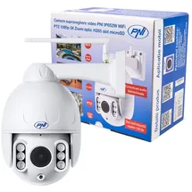 PNI Videoüberwachungskamera PNI IP652W WiFi PTZ 1080p 2MP 5X Optischer Zoom H265 microSD-Steckplatz Nachtsicht 50m IP66 Bewegungserkennungsalarm Bidirektionale Audiokommunikation