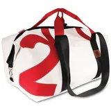 360° 360Grad 360 Grad Kutter XL Reisetasche XL Weekender SegeltuchTasche Unisex weiß Zahl rot