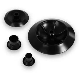 Eberth Pressluft Rohrreiniger 4 Aufsätze Ø 4,5-20 cm Rot