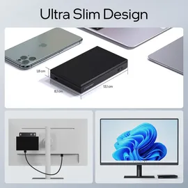 Orbsmart AW-15L Mini-PC 2023 4K Ultra HD Intel Alder Lake N100 2,0 GHz 8 GB RAM 256 GB HDD Windows 11