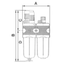 Riegler Wartungseinheit »multifix«, mit PC-Behälter, BG 1, G 3/8