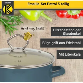 Krüger Karl Krüger Topf-Set 5-tlg. Kochtopf + Kochtopf + Kochtopf + Kochtopf + Kochtopf