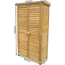 Wiltec Gartenhaus 0,9 x 0,5 m Braun