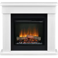 Dimplex Portland Elektrokamin - Elektrokamin mit Heizung und Weißer Kaminkonsole - Optiflame Kaminfeuer mit Einstellbarer Helligkeit, 4 Flammenfarben & 2 Heizstufen - Inkl. Fernbedienung