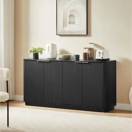 Okwish Sideboard 160 x 80 x 40 cm Schwarz