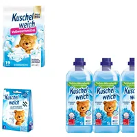 5tlg. Kuschelweich Waschmittel Weichspüler Duftsäckchen Sommerwind + 3tlg EK-Set