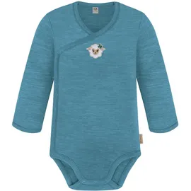 normani Outdoor Sports Baby Merino Wickelbody Langarm Kaitaia in Blau | Gr.: 62