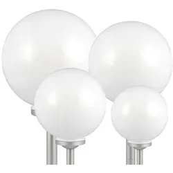 4er Set Outdoor LED Solar Kugel Leuchte Deko Lampe IP44 8hrs Beleuchtung Erdspieß Garten Veranda Hof Weg