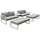 Perel Lounge-Set All-in-one 8-Personen weiß/grau