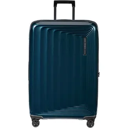 Hartschalen-Trolley SAMSONITE "NUON 75", Gr. B/H/T: 49cm x 75cm x 30cm 100 l, blau (dunkelblau), Polycarbonat, gestreift, modisch, Koffer, geräumiger Koffer, Trend Reisegepäck Reisekoffer TSA-Zahlenschloss