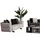 JV Möbel 3-Sitzer-Sofa Textil mit Holzrahmen beige