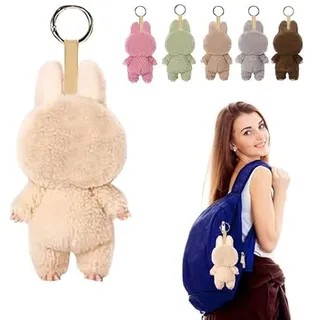 Labub Plüsch Schlüsselanhänger,Labub Kuscheltier,Labubu Plüsch Anhänger, Labubu Monster Keychain,Labubu Plush Doll, Labubu Puppe,Labubu Plush Keychain,Geschenk für Kinder & Fans, Nicht Original - M