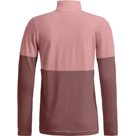 Ortovox 185 Rock'N'Wool Zip Neck - Merinowolltrikot - Damen Dusk Rose M
