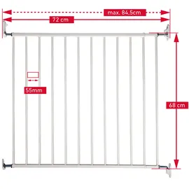 DOLLE Sicherheitsgitter Leo 72-84,5 cm Weiß