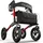 eloneo Rollator faltbar leicht mit Sitz Outdoor rot