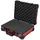 HMF 15502-03 Transportkoffer mit Rasterschaumstoff, Universalkoffer, 39 x 29 x 12 cm, Rot