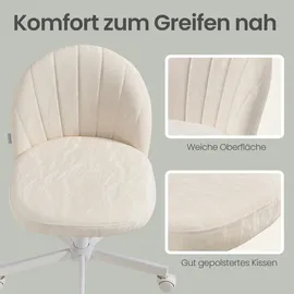 Songmics Bürostuhl Kunstleder Weiß