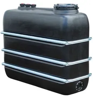 Chemikalientank aus Polyethylen (PE), 2.000 Liter Volumen, schwarz