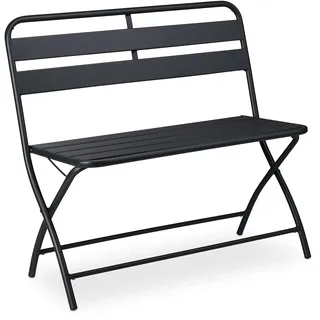 Relaxdays Gartenbank 90 x 84 x 49 cm Grau