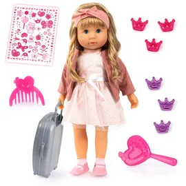 Bayer Design Charlene Puppe interaktiv mit Haaren 46 cm Rosa