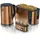 Arendo 3-teiliges Frühstücks-Set, 4 Scheiben Langschlitztoaster, Wasserkocher 1,5l, 3er Eierkocher, Kupfer