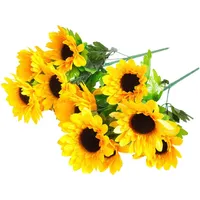 Botanic-Haus Kunstblume Sonnenblumenbusch Sonnenblume, Botanic-Haus, Höhe 46 cm gelb