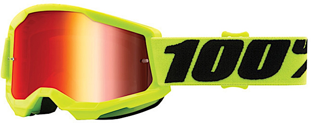 100% Strata 2 Essential Chrome Jeugd Motorcross Bril, geel
