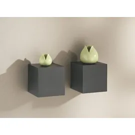 DOLLE Wandregal Dado, Schwarz, 150 X 150 X 150 Mm Holzmöbel