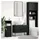 vidaXL Waschbeckenschrank mit Tür Schwarz Eichen-Optik 80 x 30 x 60 cm Holzwerkstoff