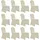 vidaXL Stuhlhusse Stretch Creme 12er Set