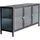 Riess-Ambiente Sideboard AMSTERDAM - 105cm schwarz gold Riffelglas Metall Vitrine Schrank Modern