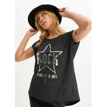 bonprix Longshirt Schwarz M