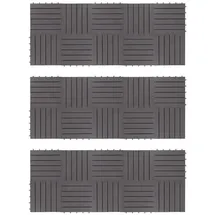 vidaXL WPC grau 30 x 30 cm 30 St.