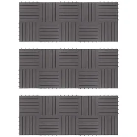 vidaXL WPC grau 30 x 30 cm 30 St.